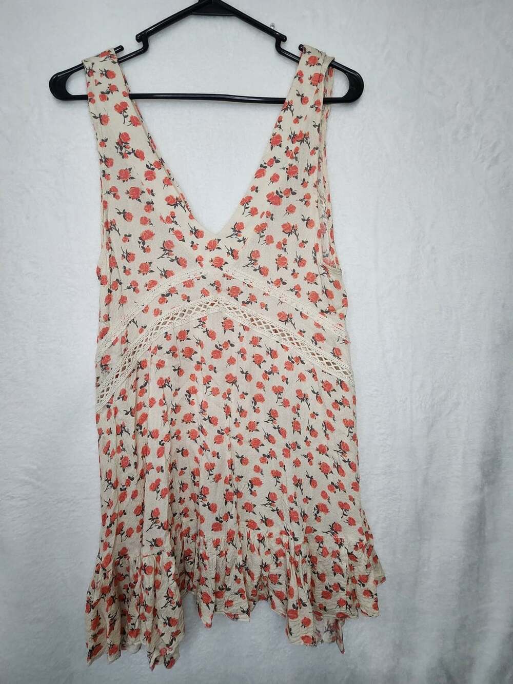 Free People Let It Happen Mini Dress Size S Floral Lace Slip